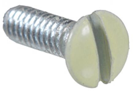 6/32x1/2 Ivory Sw Plate Screw