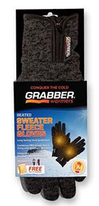 Large/XL Heated Gray Gloves