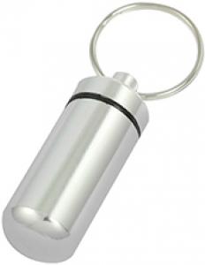 Silver Pill Holder Key Ring