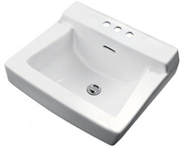 White Wall Lavatory Sink 19x17x4