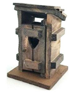 Miniature Wooden Outhouse