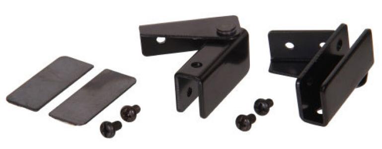 Black Glass Door Hinge Surface