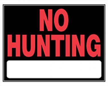 15x19 No Hunting Sign