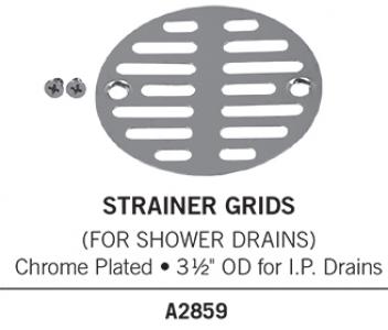 3-1/2" Chrome Strainer Grid