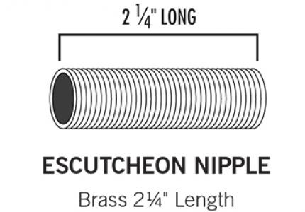 5/8-27Tx2-1/4 Escutcheon Nipple