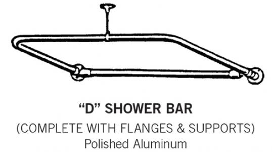 1" x 4-1/2' D-Shower Bar