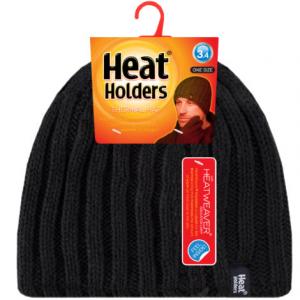 Men's Black Cable Knit Toque