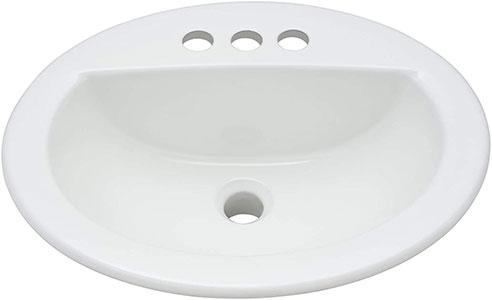 19x16" 4CC White Lavatory Sink