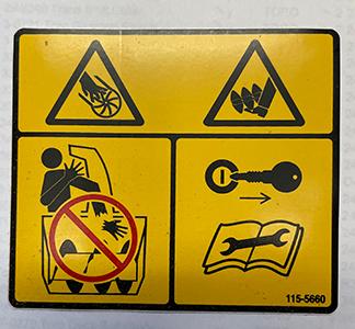 115-5660 Toro Danger Decal