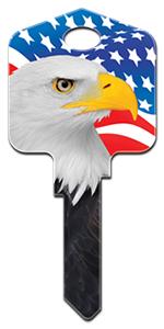 KW1 Patriotic Key Blank