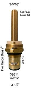 Union Brass Shower Cartridge