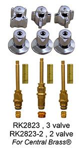 Central Brass 2 Stem Rebuild Kit