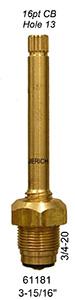 122B Royal Brass Hot Stem Assy