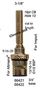 3-1/8" Dolphin Stem Unit