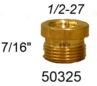 1/2-27x13/32 Ind Brass Seat