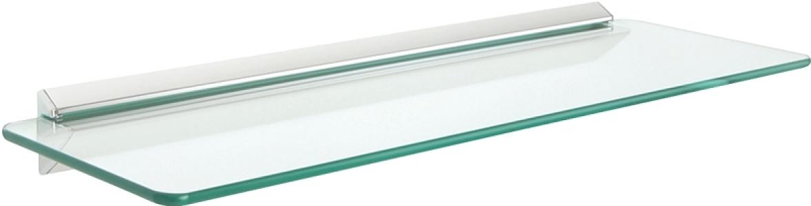 18" Chrome/Glass Floating Shelf