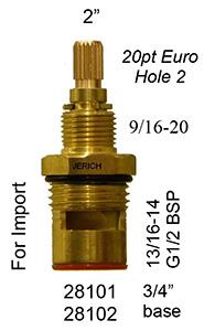 20 Pt Euro Import Stem Cartridge