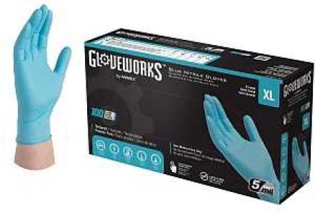 100CT XL Blue Nitrile Gloves