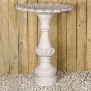 27" Victorian Plastic Birdbath