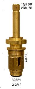 Union Brass Diverter Stem