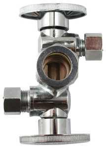 5/8x3/8x3/8 Dual Shut-Off Valve