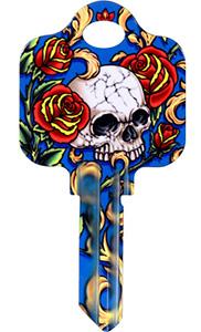 SC1 Skull and Roses Key Blank