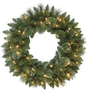 30" BO Clear Mini Bulb Wreath