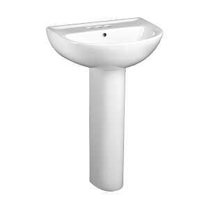 22" White Pedestal Sink Top