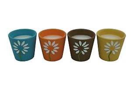 Ceramic Flower Citronella Candle