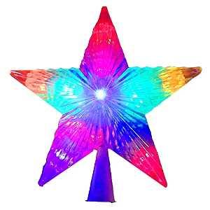 9" Multi LED Star Tree Topper