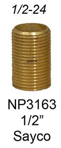 Escutcheon Nipple 1/2-24x1/2