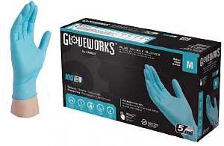 100CT Med Blue Nitrile Gloves