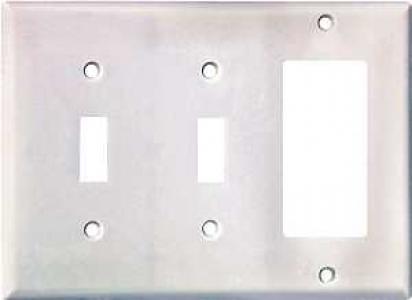 White 2 Tog 1 Decor Wallplate